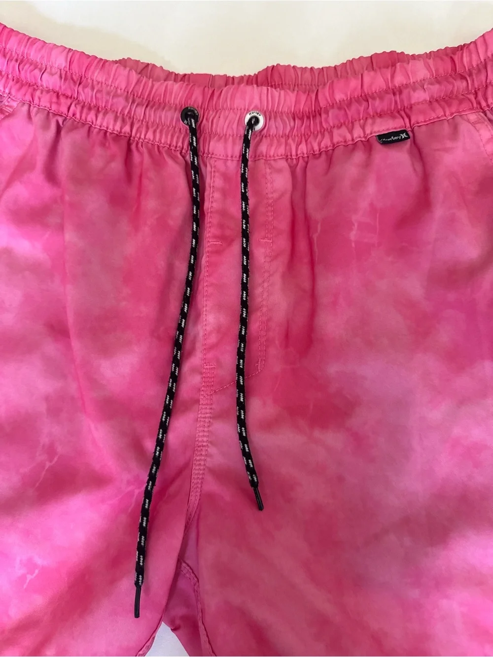 Mens Hurley Hot Pink Tie-Dye Swim Shorts 16 1/2” Medium